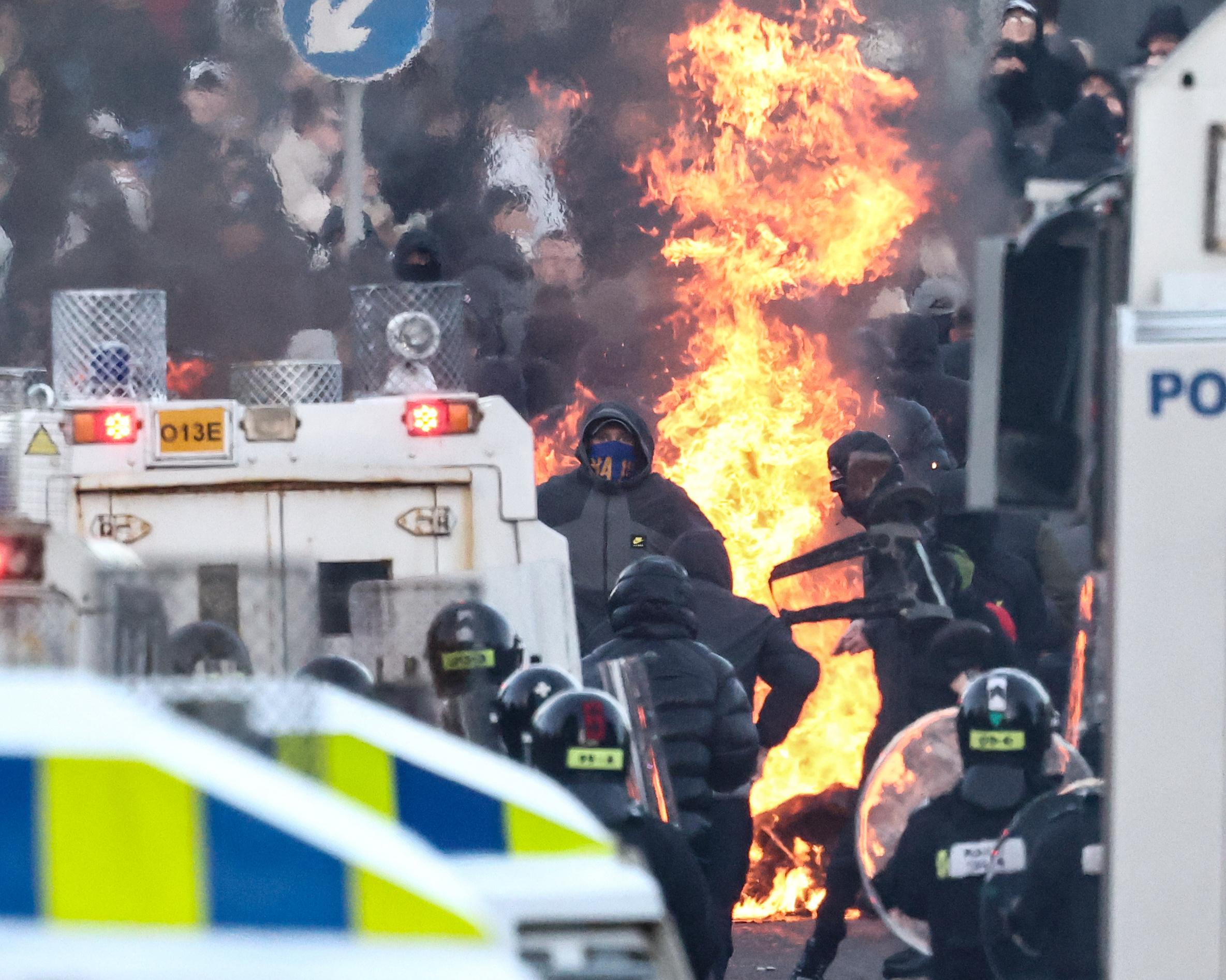 Northern Ireland secretary condemns Belfast riots as ‘racist thuggery’ after 12 police officers injured – UK politics live