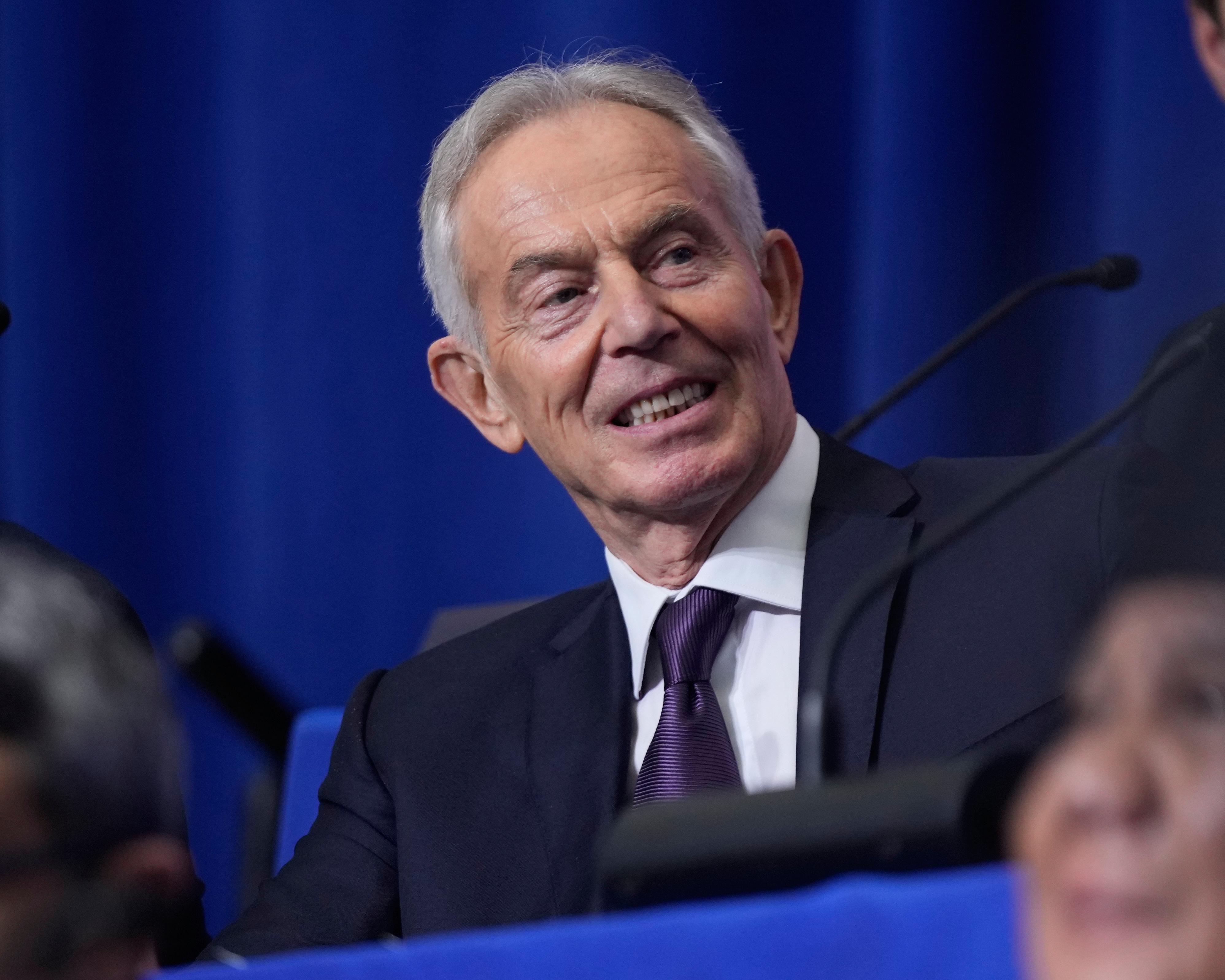 Tony Blair tells Starmer and rivals: abandon net zero and move closer to Trump