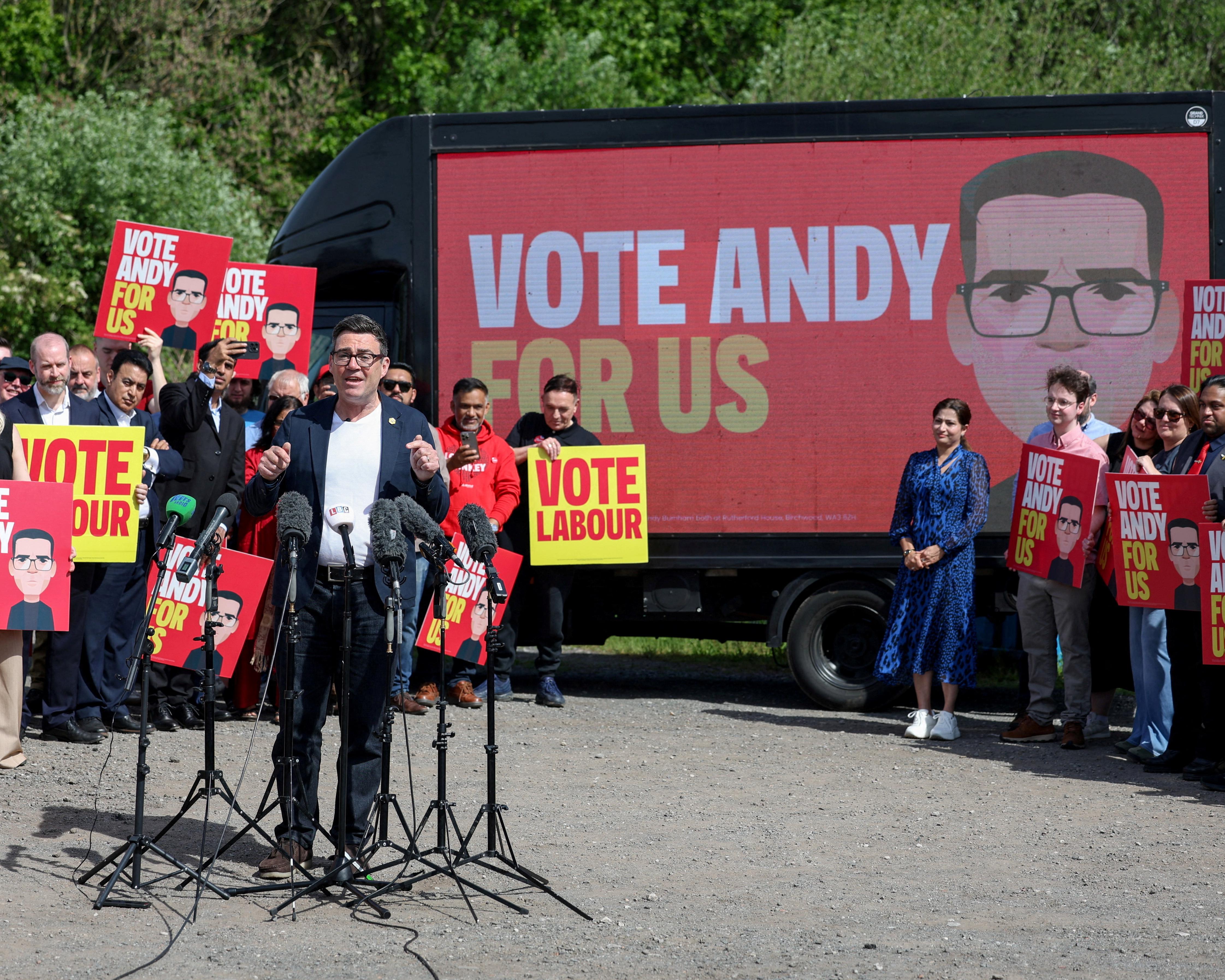 Burnham starts byelection campaign with thinly veiled pitch for No 10