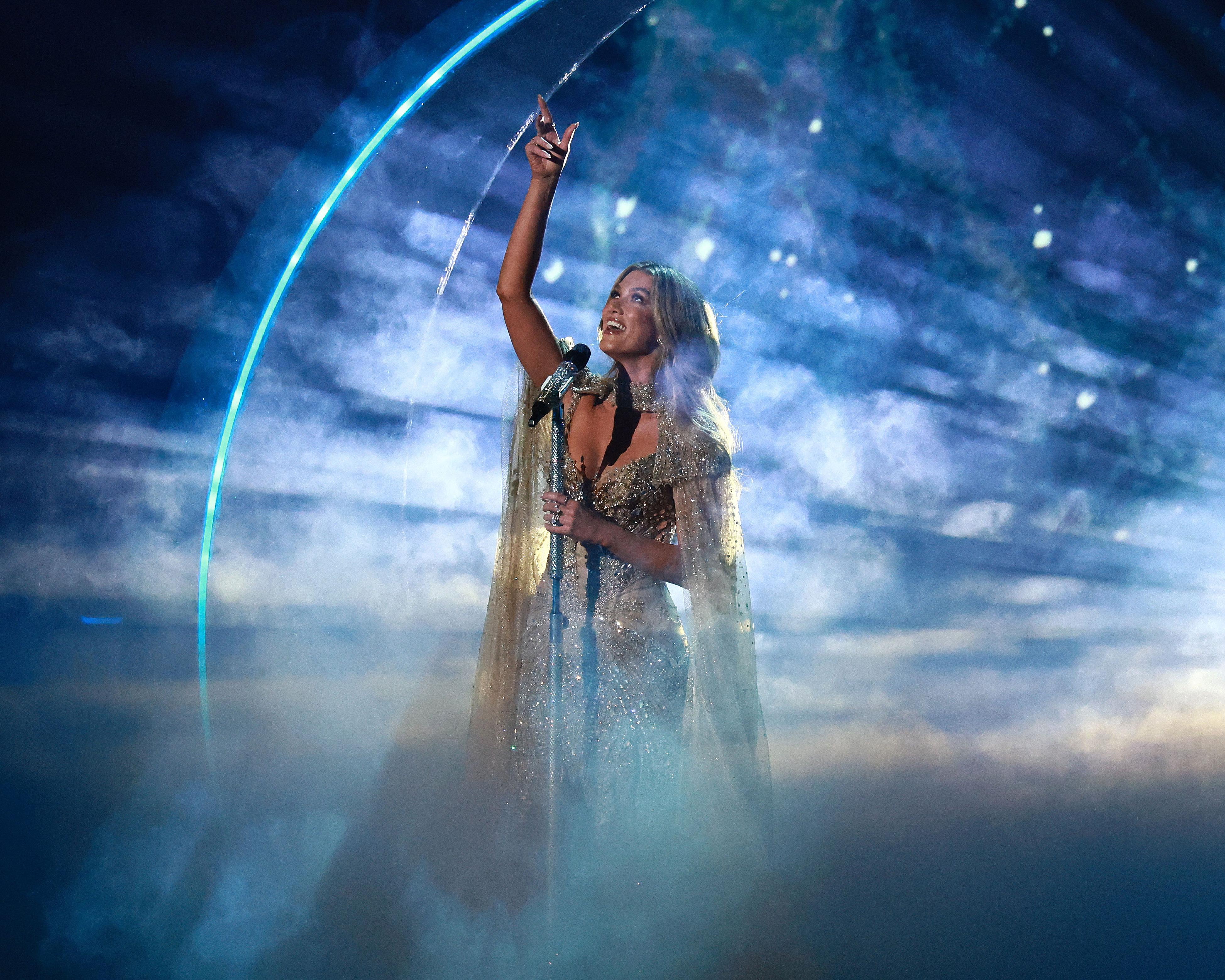 Australia news live: Delta Goodrem hits the stage in Eurovision semi; Angus Taylor accused of ‘dog whistle’ budget reply
