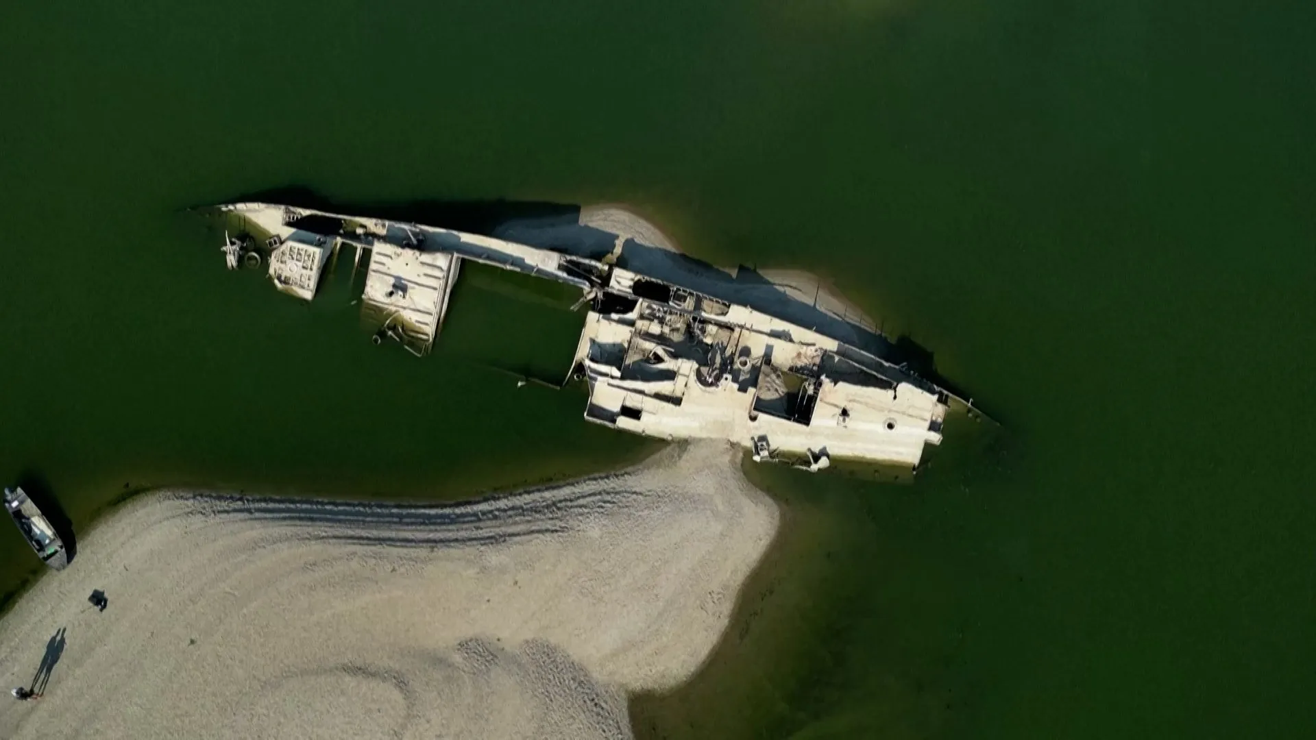 Drought exposes Nazi-era warship wrecks beneath the Danube