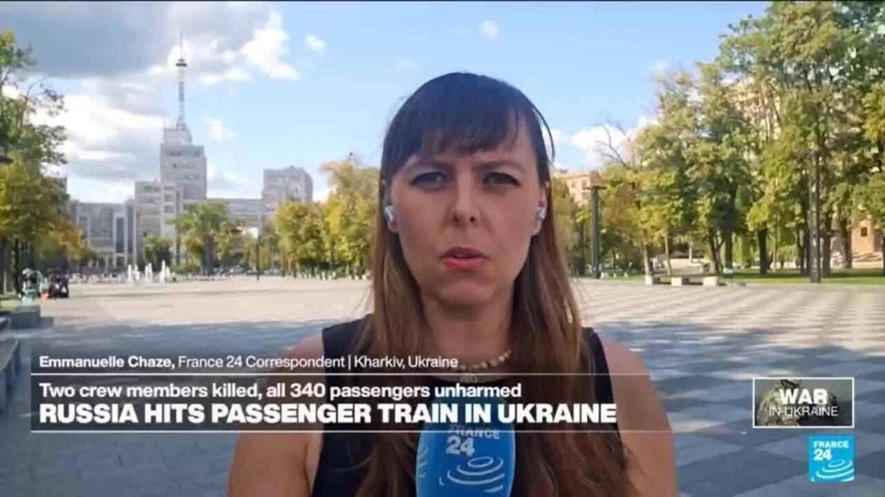 Russian strike on Ukraine passenger train kills 2