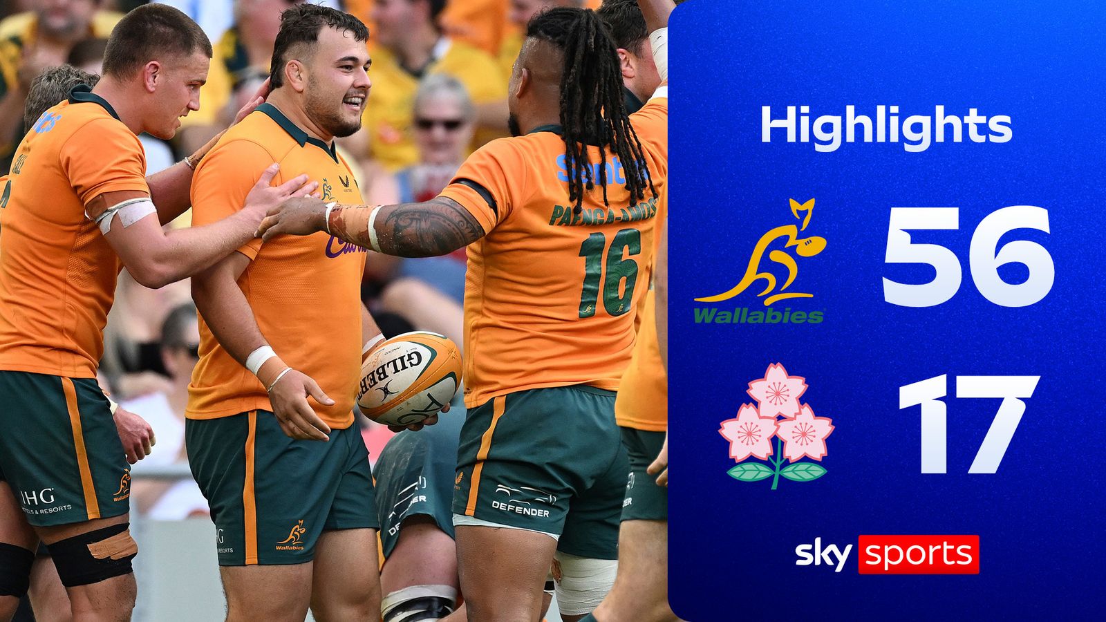 Wallabies run riot! Australia rack up 56 points against Japan