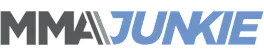 MMA Junkie logo displayed in gray and blue lettering on a white background.
