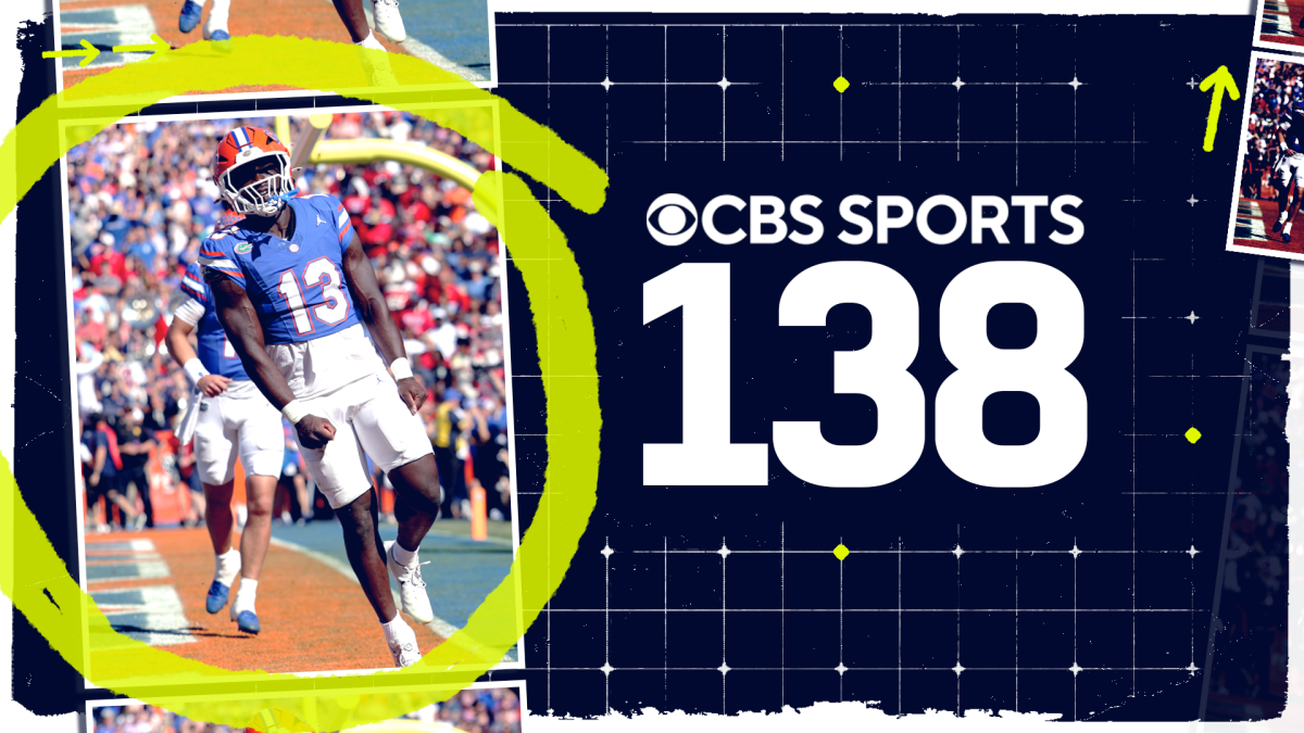CBS Sports 138 graphic with a Florida player in a blue uniform circled in bright yellow.
