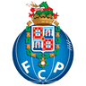 FC Porto football club crest featuring a shield, blue circular border, and decorative elements.