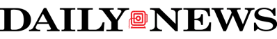 Red square logo centered against a black background