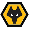 Stylized black wolf head inside a yellow hexagonal emblem with a black border