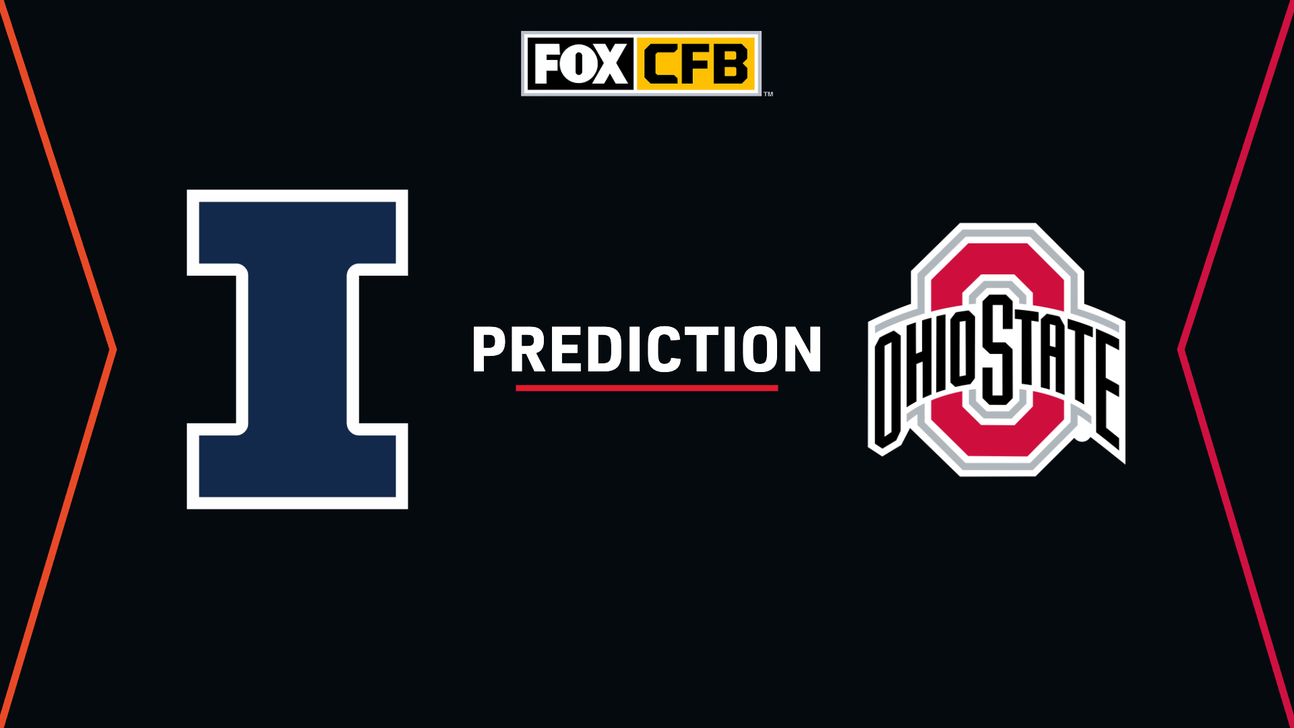 Fox CFB graphic shows Illinois and Ohio State logos flanking the word “Prediction.”