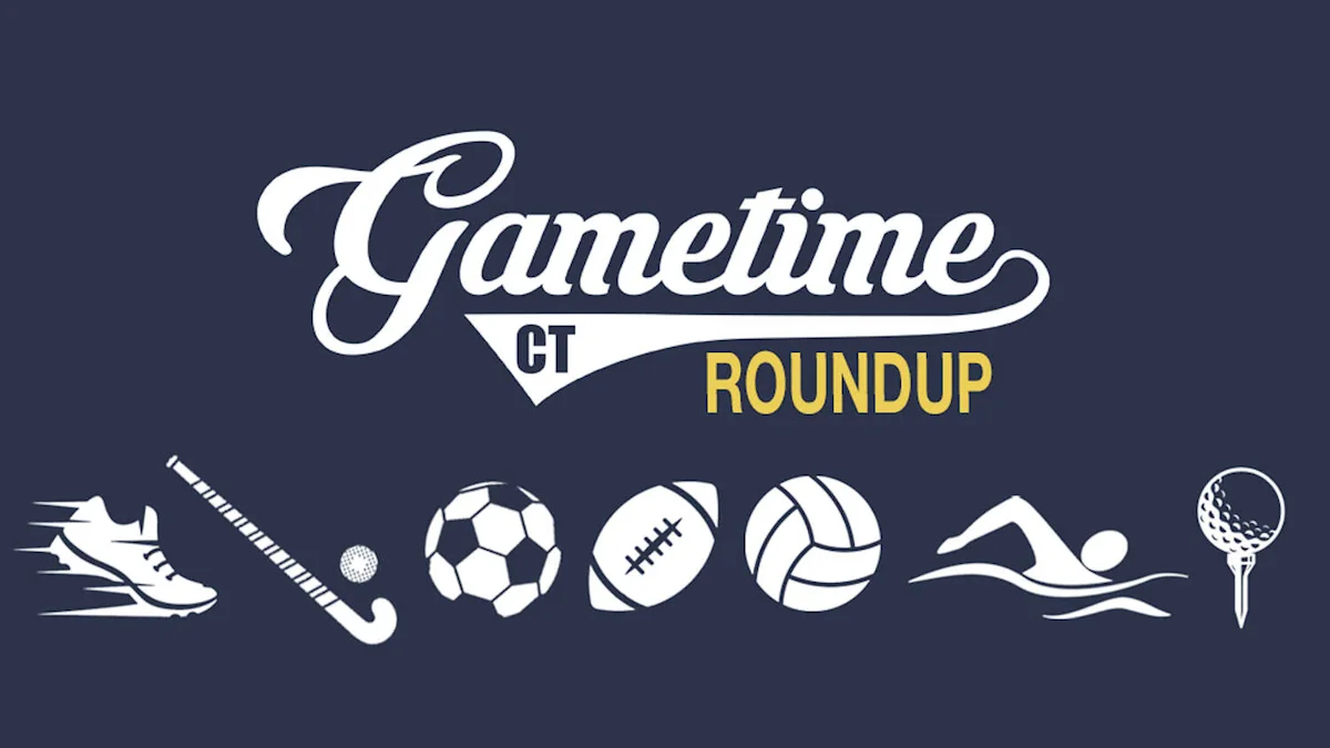 White Gametime CT Roundup lettering above icons representing several sports on a dark navy background.