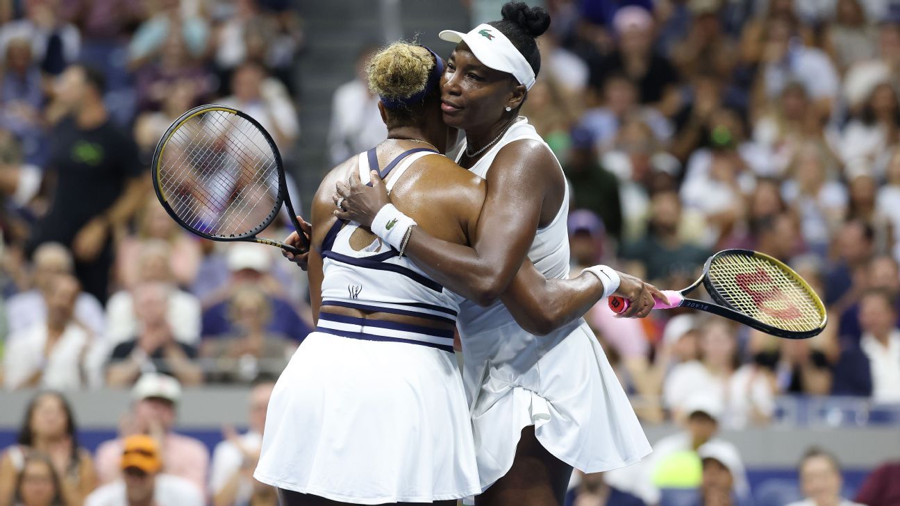 Williams sisters reunite, thrill NY crowd in 3-set loss