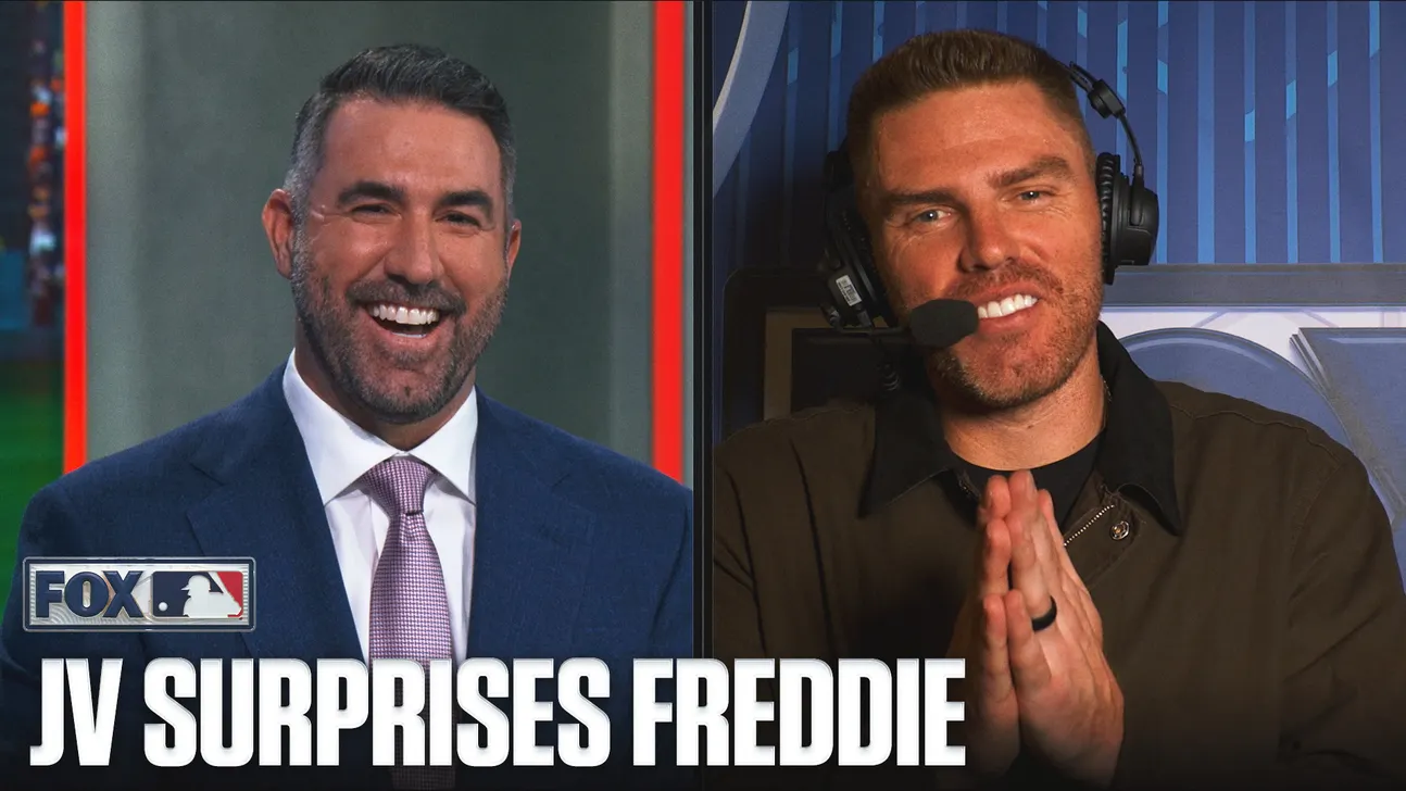 Split-screen shows two smiling men, one in a suit and one wearing a headset, above bold text.
