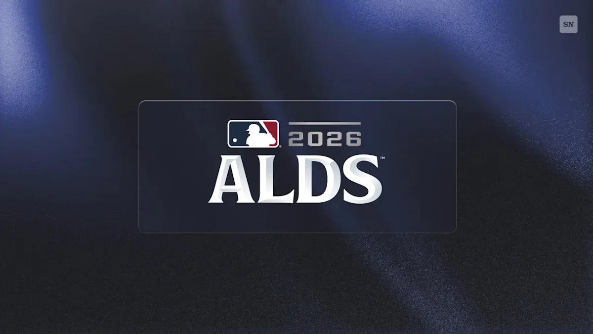 2026 ALDS logo centered on a dark blue, stadium-style background.